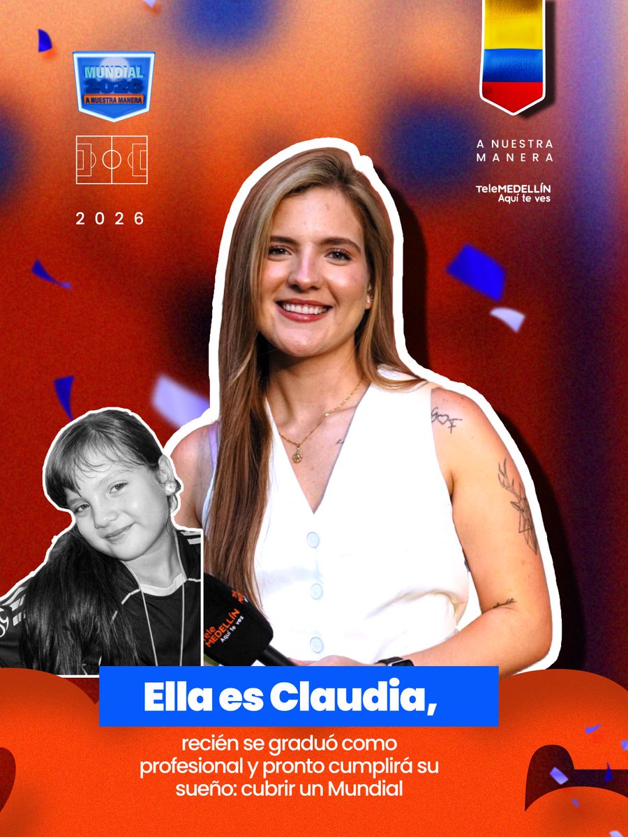 Tres caminos distintos que se cruzan en un mismo sueño ⚽✨

Juan Felipe, David y Claudia no solo son periodistas, son prueba de que los sueños evolucionan, se transforman… pero nunca se abandonan 🧡

 Telemedellín estará en el Mundial 2026, y lo haremos a nuestra manera✨📍