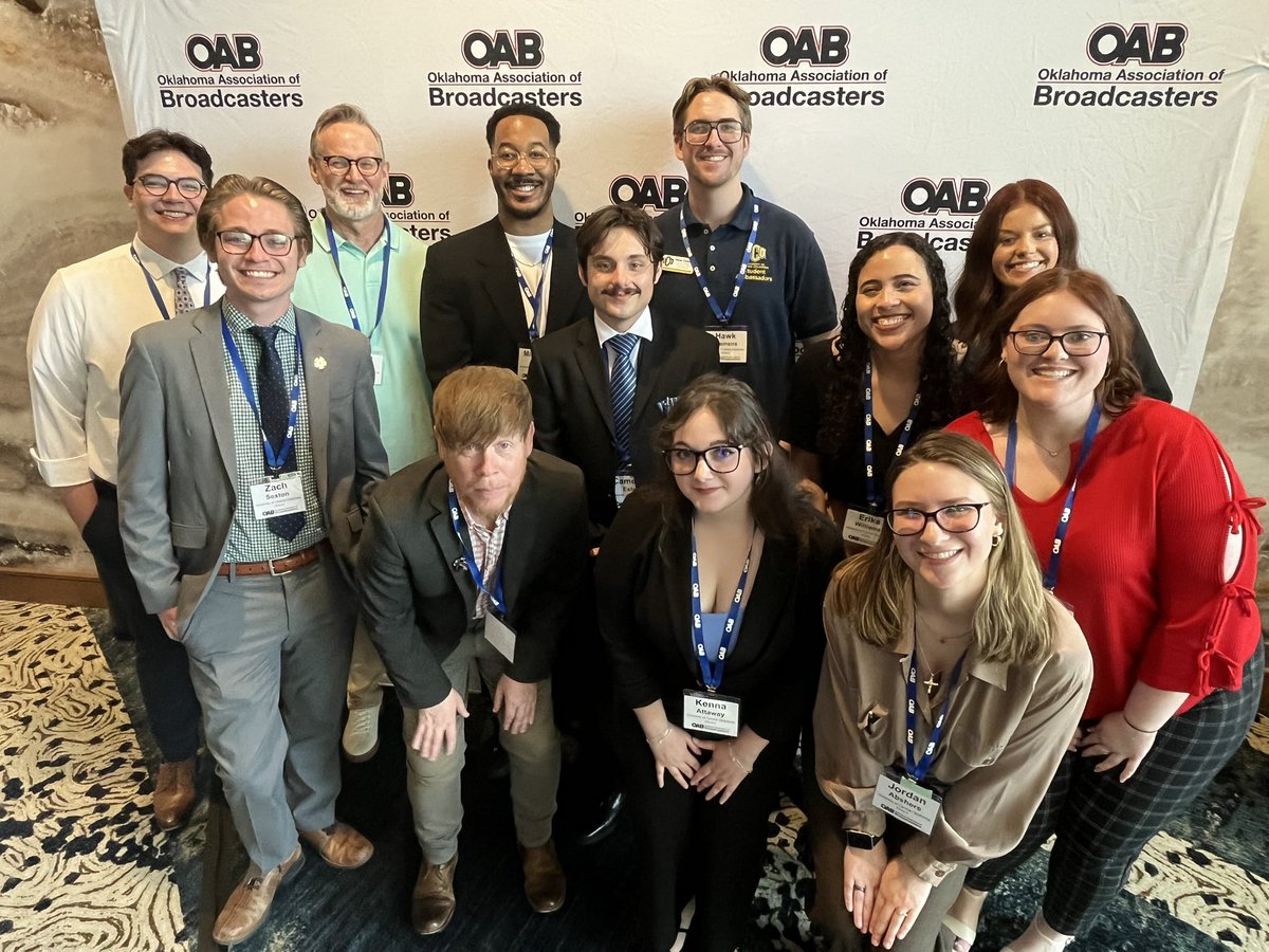 dnelson100's tweet photo. UCO ProMedia students gathered 18 OBEA awards at the OAB conference for their media work. Nice work! https://t.co/908qJA1aSi