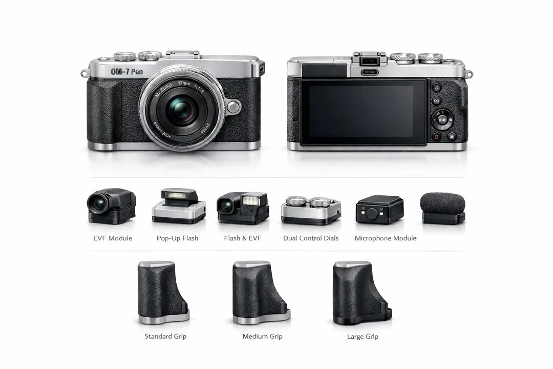 43DC_Lab's tweet photo. OM-7 Penのアイデア：次世代PENプラットフォームへの提案 | Reddit

海外ユーザーから次世代PENのコンセプト提案。単一ボディにEVFやグリップを後付けするモジュラー方式を採用。USB-C端子付きアクセサリポートの復活で、多用途展開を狙う野心的な構想。
https://t.co/iaHkRwu66Y https://t.co/cPlzmOhr1W