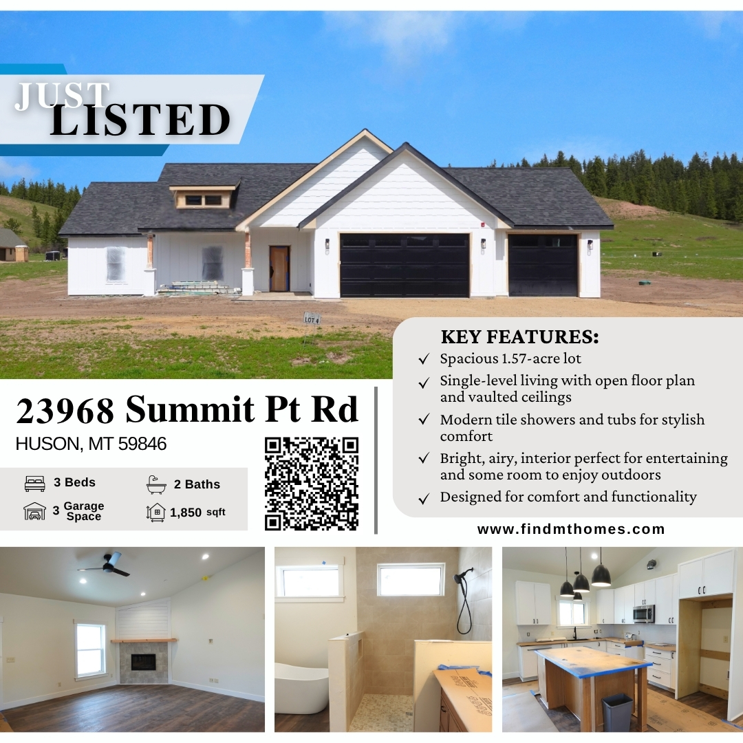 BannackRE's tweet photo. 🚨Just Listed &amp; Turning HeadsFresh to the market—new construction on acreage, modern townhome living, and space to spread out. Options like these don’t stay available for long.
📲DM us or book a tour before they’re gone#justlisted #realestate #homesforsale #montanarealestate https://t.co/wytwYnytOC