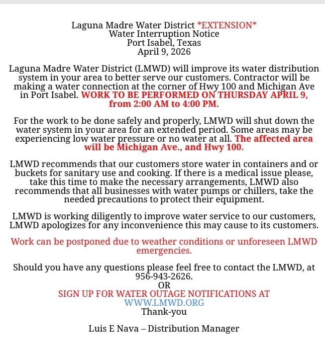 Laguna Madre Water District tweet media