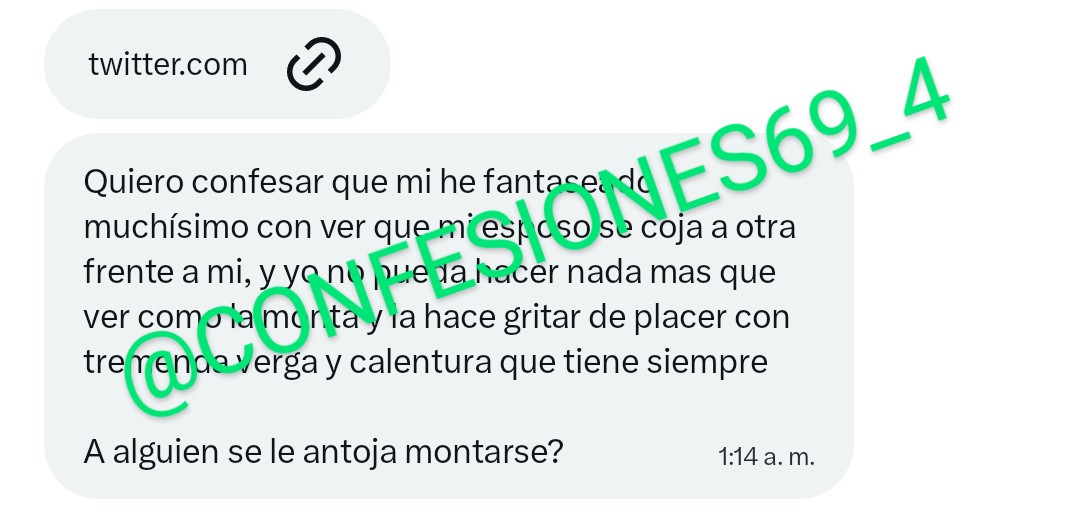 CONFESIONES69_4's tweet photo. Quiero confesar que he fantaseado muchísimo con ver que mi esposo se coja a otra frente a mi, y yo no pueda hacer nada mas que ver como la monta y la hace gritar de placer con tremenda verga y calentura que tiene siempre

A alguien se le antoja montarse?
@GJParejaJrz https://t.co/cNBZnEkwvM