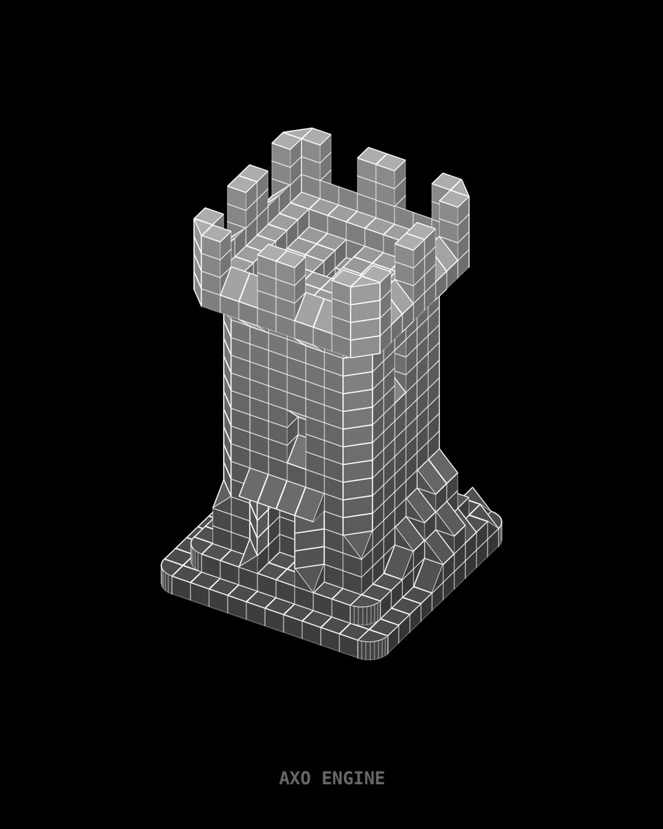 Axoengine's tweet image. Beyond the cube. Testing the synergy between classic voxels, sloped modules and curved geometry.

—-

Más allá del cubo. Probando sinergias entre voxels clásicos, módulos inclinados y geometrías curvas. 

#isometric 
#voxelart 
#technicaldrawing
#digitalfabrication
#axoengine