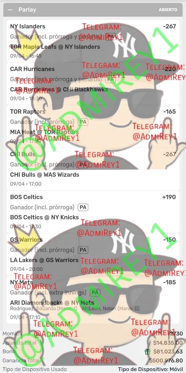Picks de Cristian Rey 👑 y Gallito vip tweet media