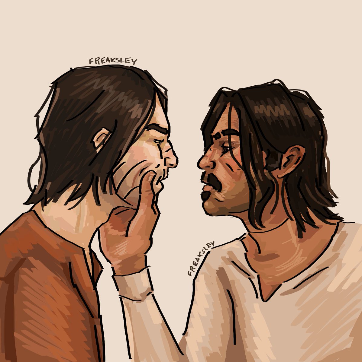 fr3aksl3y's tweet photo. finally drew them #jovier #rdr https://t.co/Ijycz9remi
