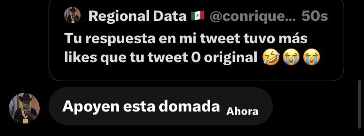 CorridosCharts's tweet photo. @conriquez1x @Gabitocanopluma Yo no me mando a grupos para que me den like 🫨 https://t.co/5O2x0QWGxt