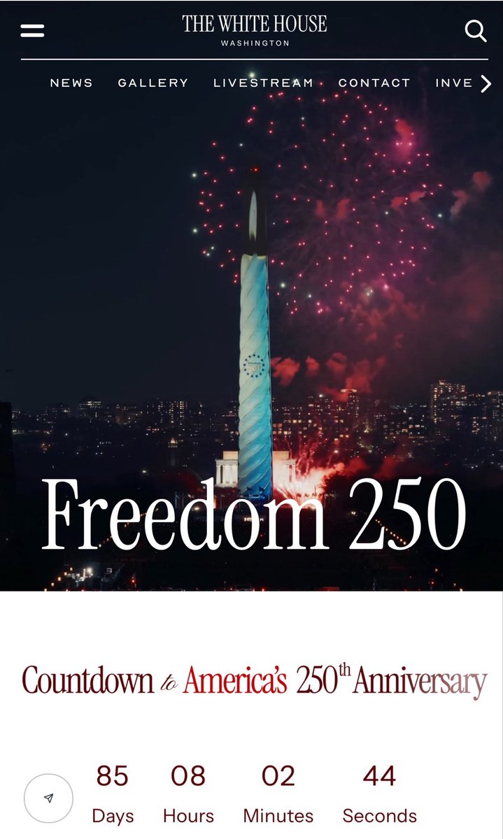 On July 4, 2026, millions of Americans will flood the streets, the monuments, and the National Mall for the largest celebration this nation has ever seen. 250 years of freedom, and every corner of this country will feel it. 

From the President to the people, America will stand