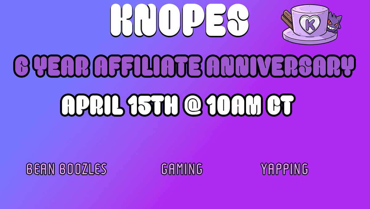 Next Wednesday will be my 6 year affiliate anniversary and I will be hanging out with my community. Can't believe it's been this long already 💜🥹