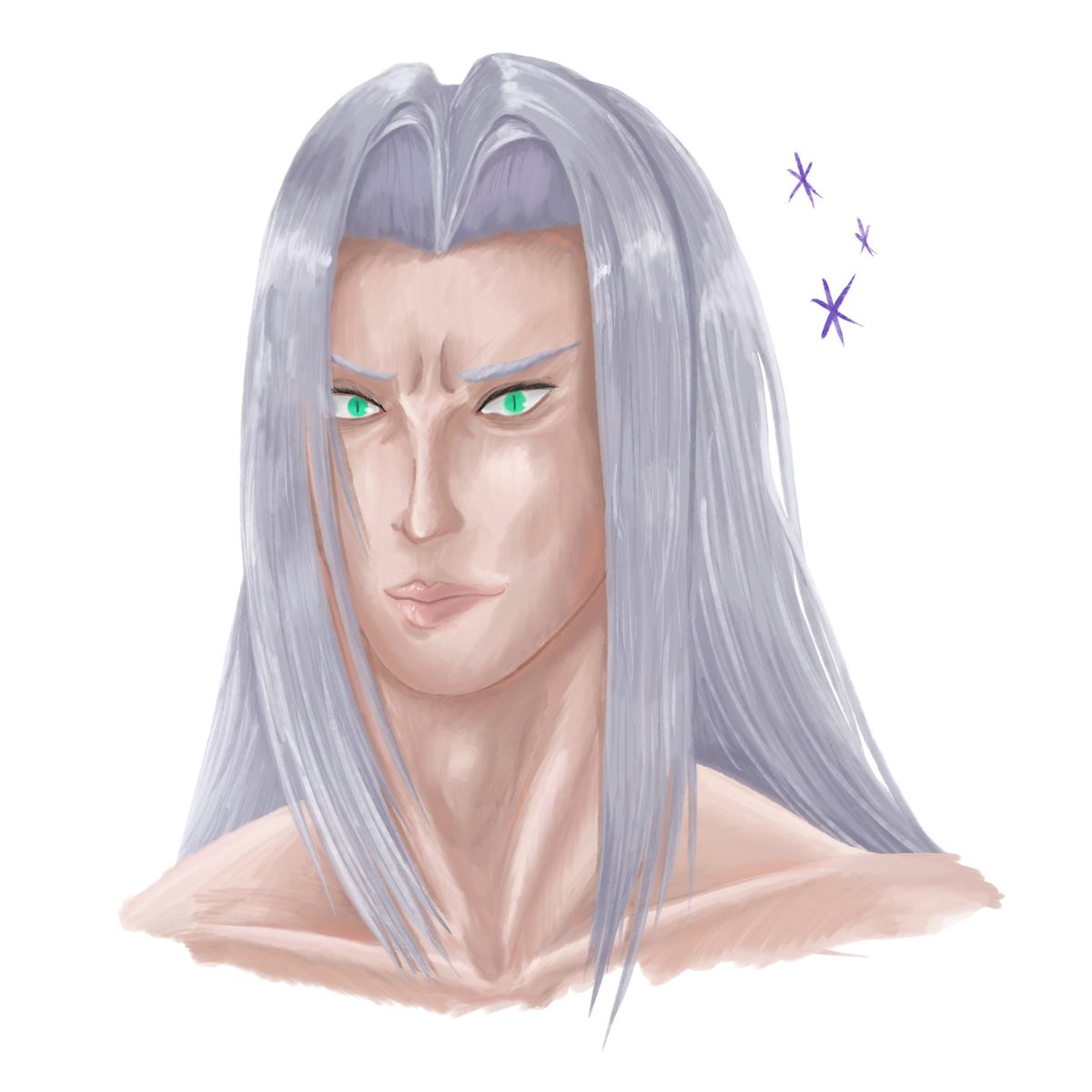 I tried (to draw Sephiroth)