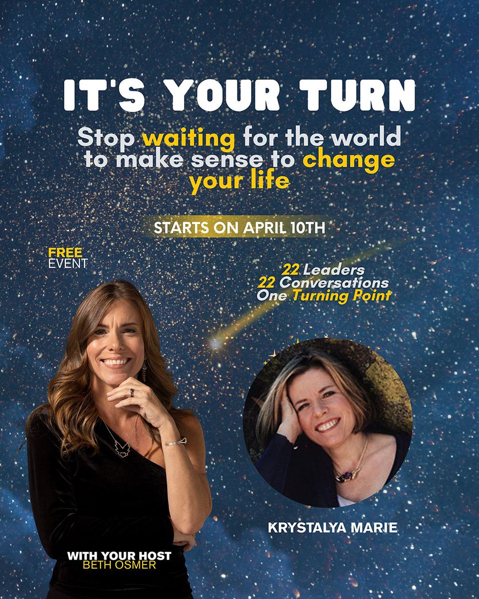 Are you waiting for things to make sense to move forward?
Join Beth Osmer &amp; 22 experts sharing tips for courage &amp;  stepping into the next chapter of your life.
Starts tomorrow. Join us. It’s free.
empoweredspirit.com/spiritbeth26
Because maybe, just maybe… it really is your turn.