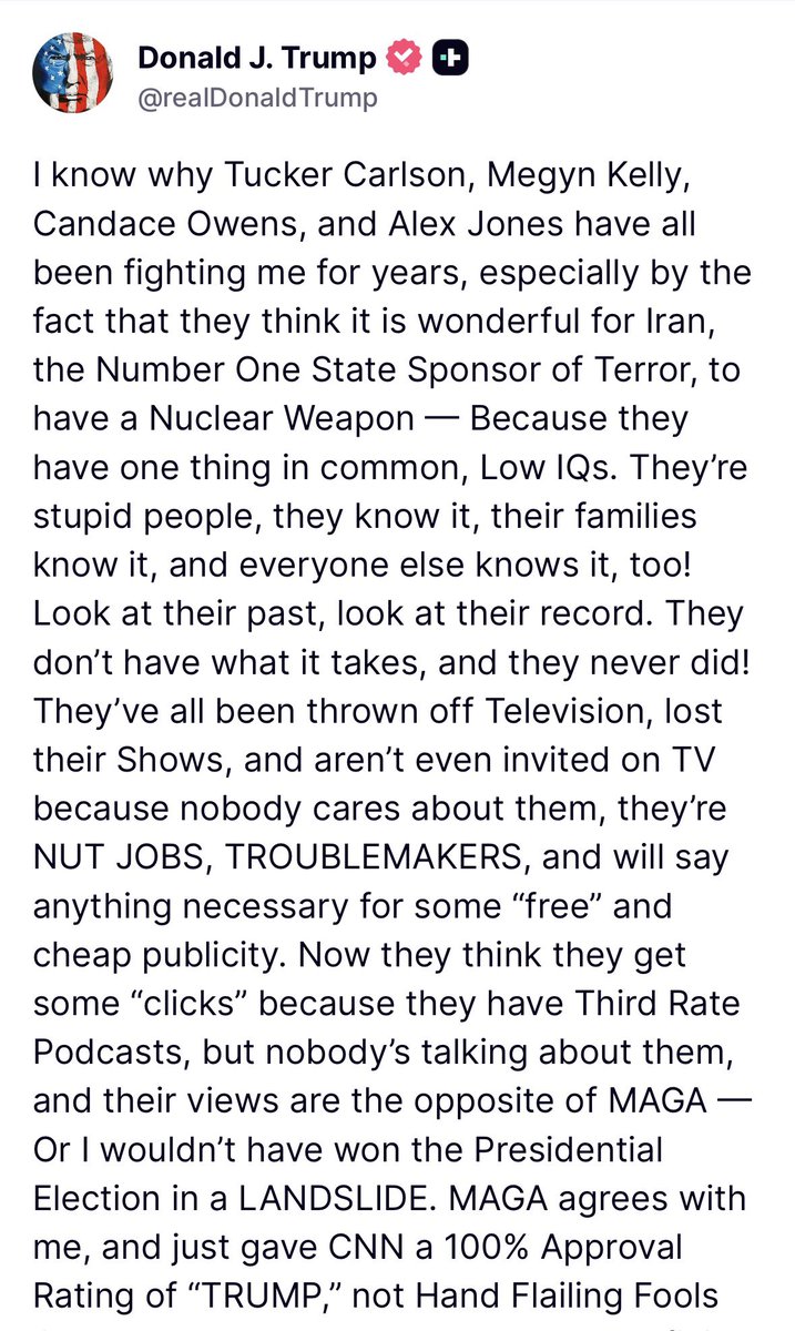 mericaFirst78's tweet photo. @RealAlexJones is LOW IQ according to @POTUS !!! https://t.co/KoqFW35kGD