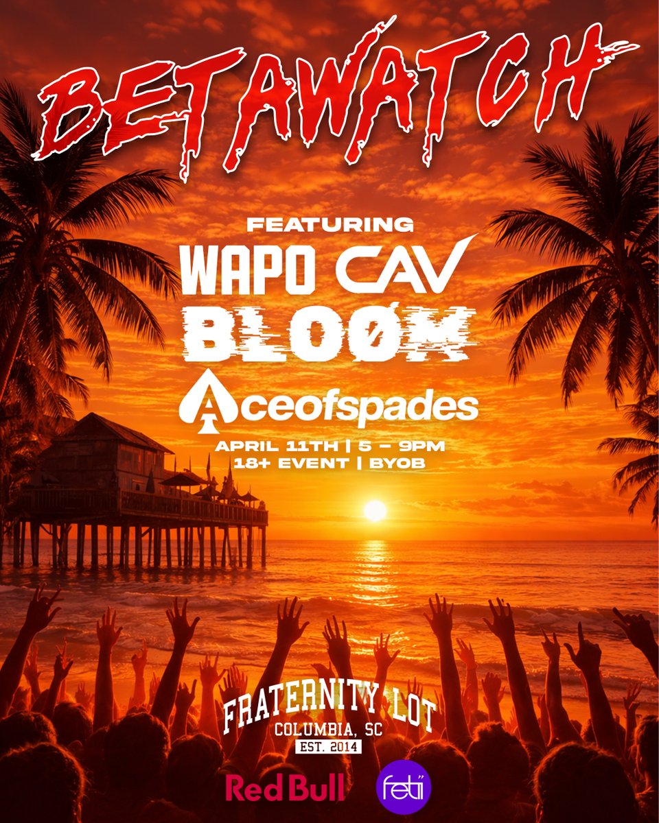 This Saturday BetaWatch returns for it's 2nd Annual Event! 18+ to enter. 21+ to drink. BYOB event. Doors 5pm.

Tickets: whollyticket.com/s/SEFAWGJ6I6O