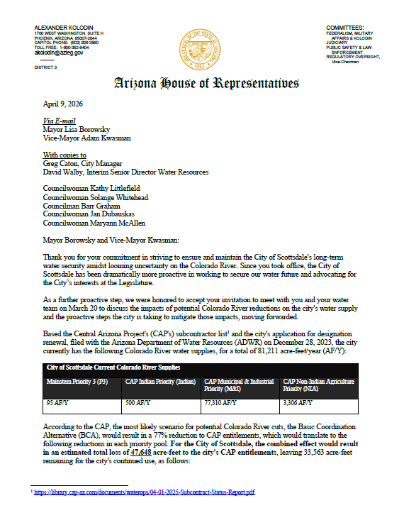 Rep. Alexander Kolodin tweet media