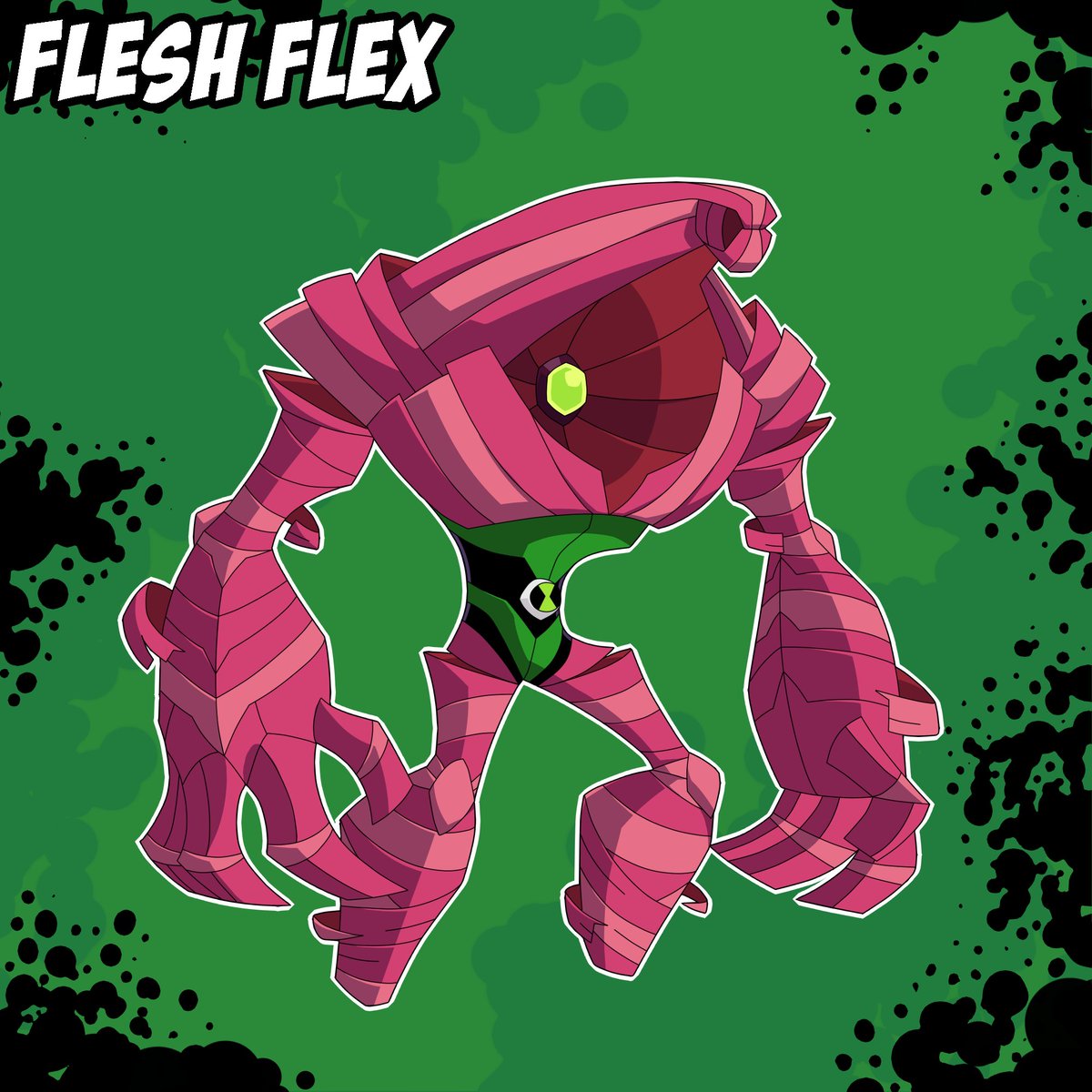 happykaos_'s tweet image. Let's get physical!💪👽

Flesh Flex is the DNA sample of a Febravian

Febravians bodies are basically composed of ribbon-like muscle fibers attached to a central organ, through which they see.

Artwork made during the last stream., commissioned by @KozumiChannel

#Ben10 #Ben10Art