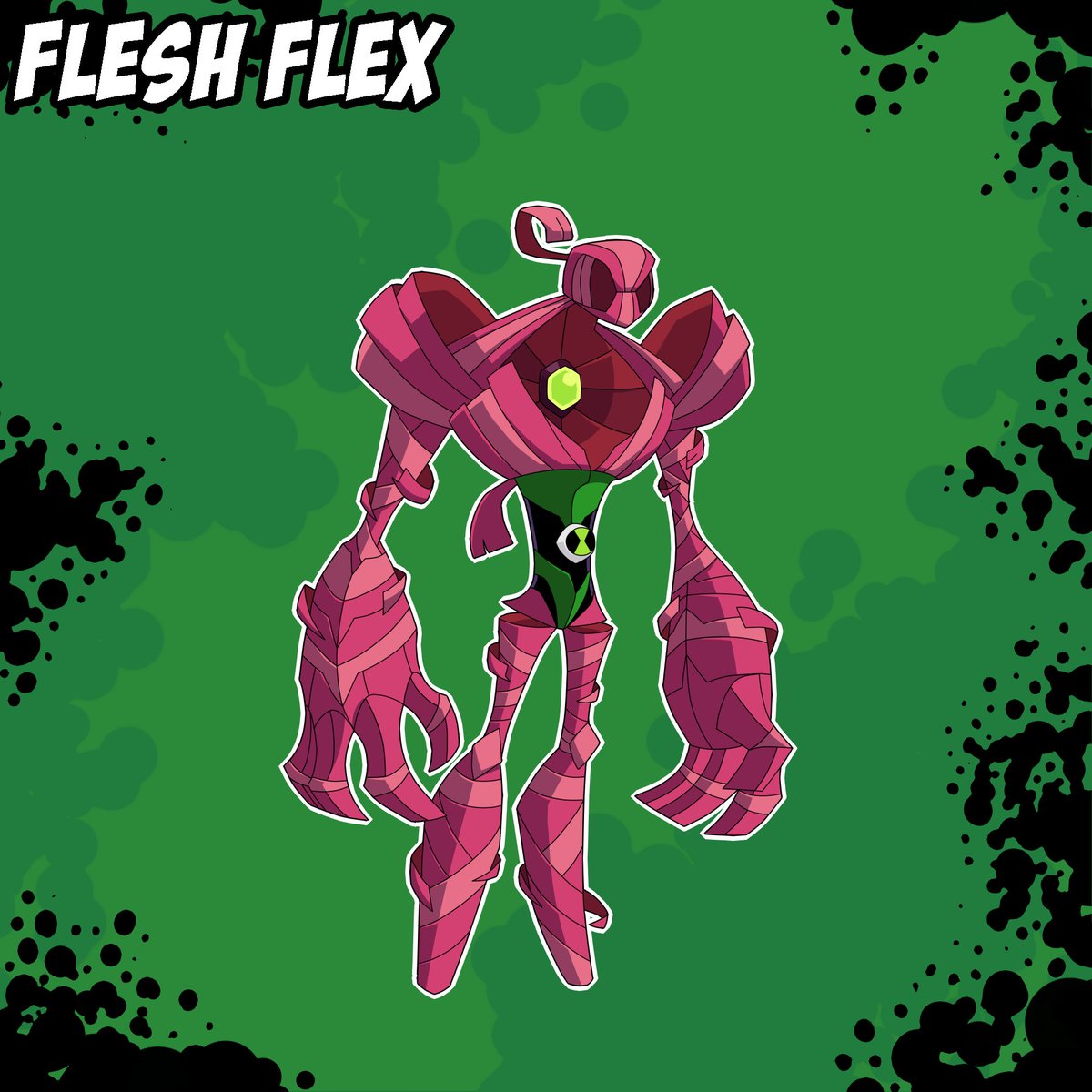 happykaos_'s tweet image. Let's get physical!💪👽

Flesh Flex is the DNA sample of a Febravian

Febravians bodies are basically composed of ribbon-like muscle fibers attached to a central organ, through which they see.

Artwork made during the last stream., commissioned by @KozumiChannel

#Ben10 #Ben10Art