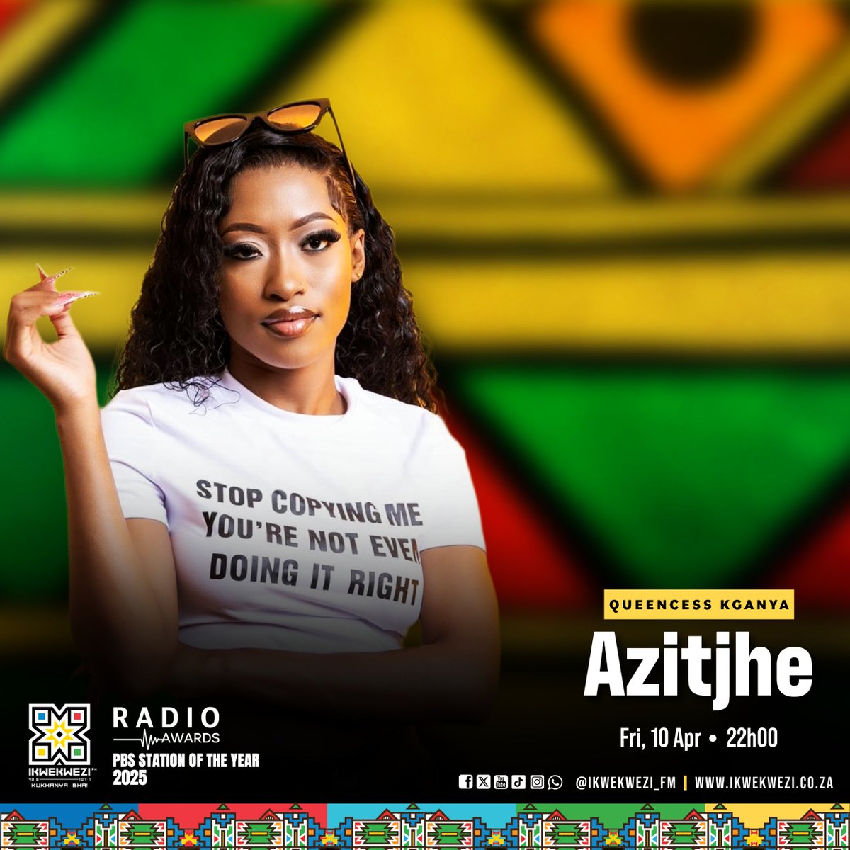 Ikwekwezi_FM's tweet photo. 📌 #Azitjhe | DJs at Play
🎙️ Dj Mpumi
📆 Fri, 10 Apr
⏰ 22h00
👤 Queencess kganya
⏰ 22h30
👤 Dj Guluvakazi
#UmkhanyoNgowakho
📻90.6-107.7
📱 https://t.co/7Rb5HTCkOd
💻Stream | https://t.co/OrmPWTGJv5 https://t.co/9BgjmNABqd