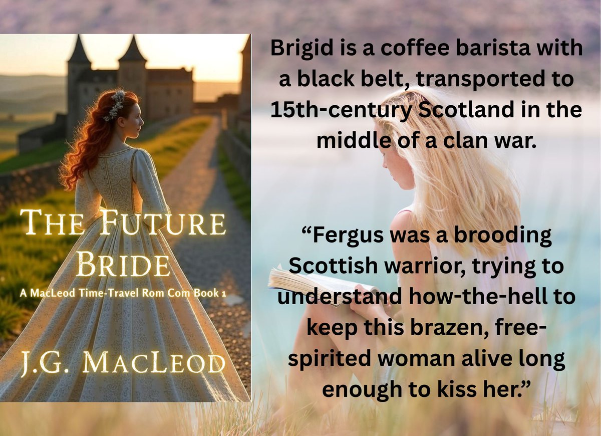 jgmacleodauthor's tweet image. The Future Bride is an Amazon bestseller in History of Scotland. Thanks to everyone who has read my lighthearted rom com.🥰🥂

Travel to 15th-century Scotland for $3.99!🫢🇨🇦🏴󠁧󠁢󠁳󠁣󠁴󠁿🫦
amazon.com/dp/B0917NV3QT?…

#ReadersOfTwitter #Reading #WomensFiction #Lovers #Romance #ThursdayThoughts