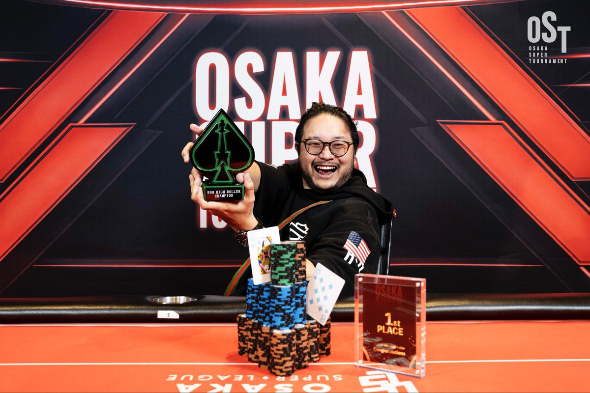 OST_poker's tweet photo. 【#5  990 High Roller】

1位　きよのぶchan 様 @bb_neyagawa

優勝おめでとうございます🏆✨
#次はキミが主役だ https://t.co/eCMZ8awdVc