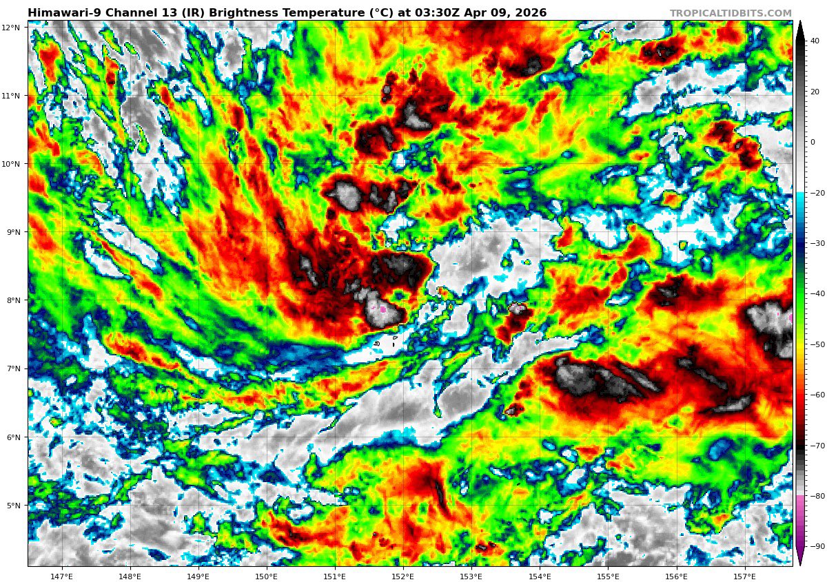 MichaelIgbino10's tweet photo. Tropical Storm #Sinlaku’s undergoing a very classic TC spin-up process.

In just about 18 hours, unabated and centralized moist convective processes have increased transport of momentum inward and amplified vorticity, intensifying the storm’s tangential + transverse circulation. https://t.co/l0oeLAD6Al