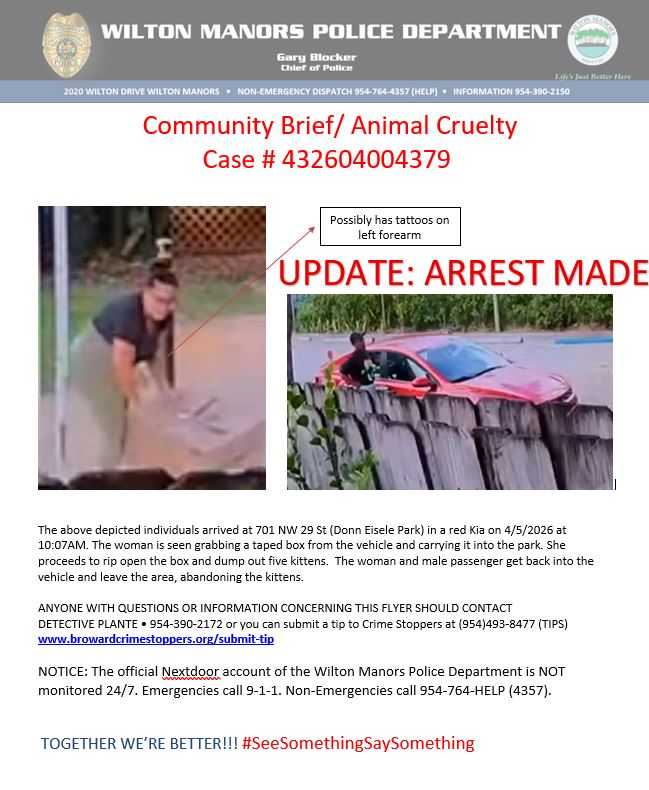 Wilton Manors Police Department tweet media