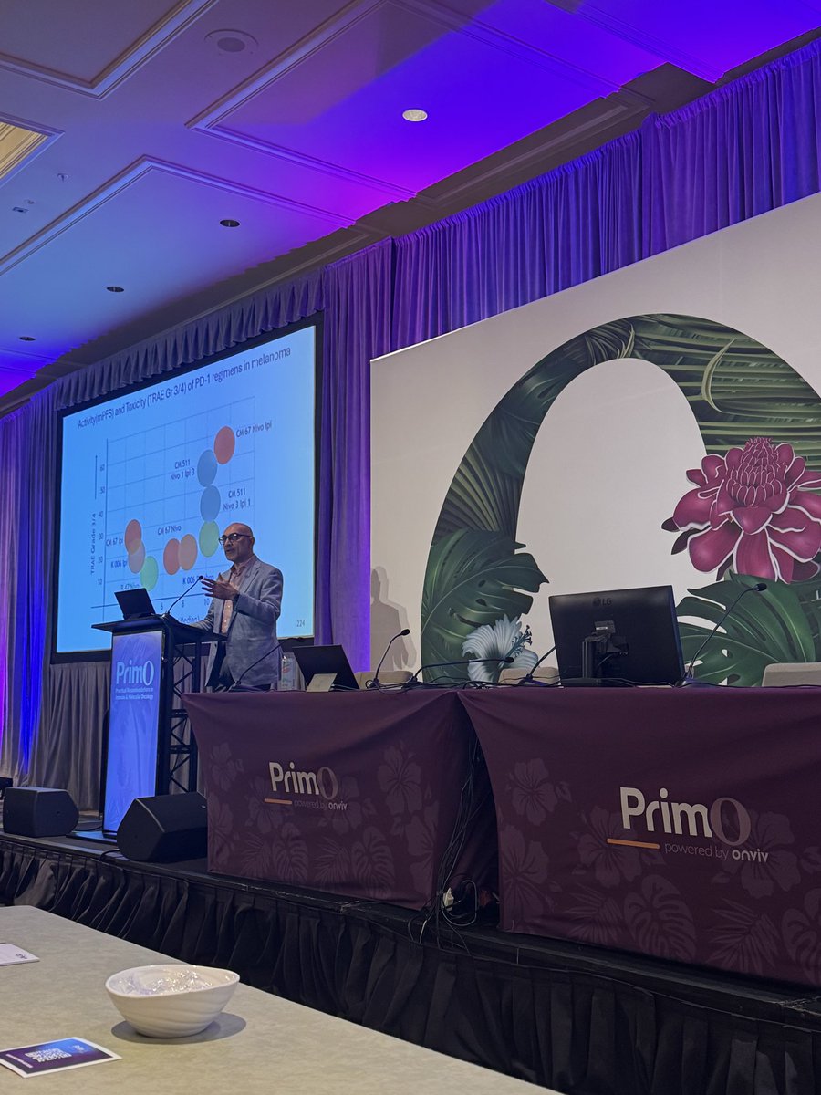 OnvivCompany's tweet photo. . @ad1600 Sharing the rationale behind neoadjuvant therapy in melanoma, reshaping how we think about treatment sequencing and outcomes. #PRIMO2026 https://t.co/zoSorgtiZT