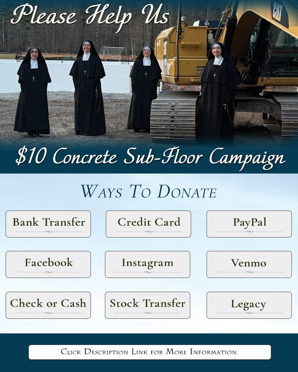DOM_Press's tweet photo. The Sisters’ $10 Concrete Sub-Floor Campaign

Ways To Donate - https://t.co/fY2JPBsBZr 
 
 #DaughtersofMaryPress #DaughtersofMary #ReligiousSisters #CatholicCharities2026 #CatholicCauses2026 https://t.co/YQVSZw065S