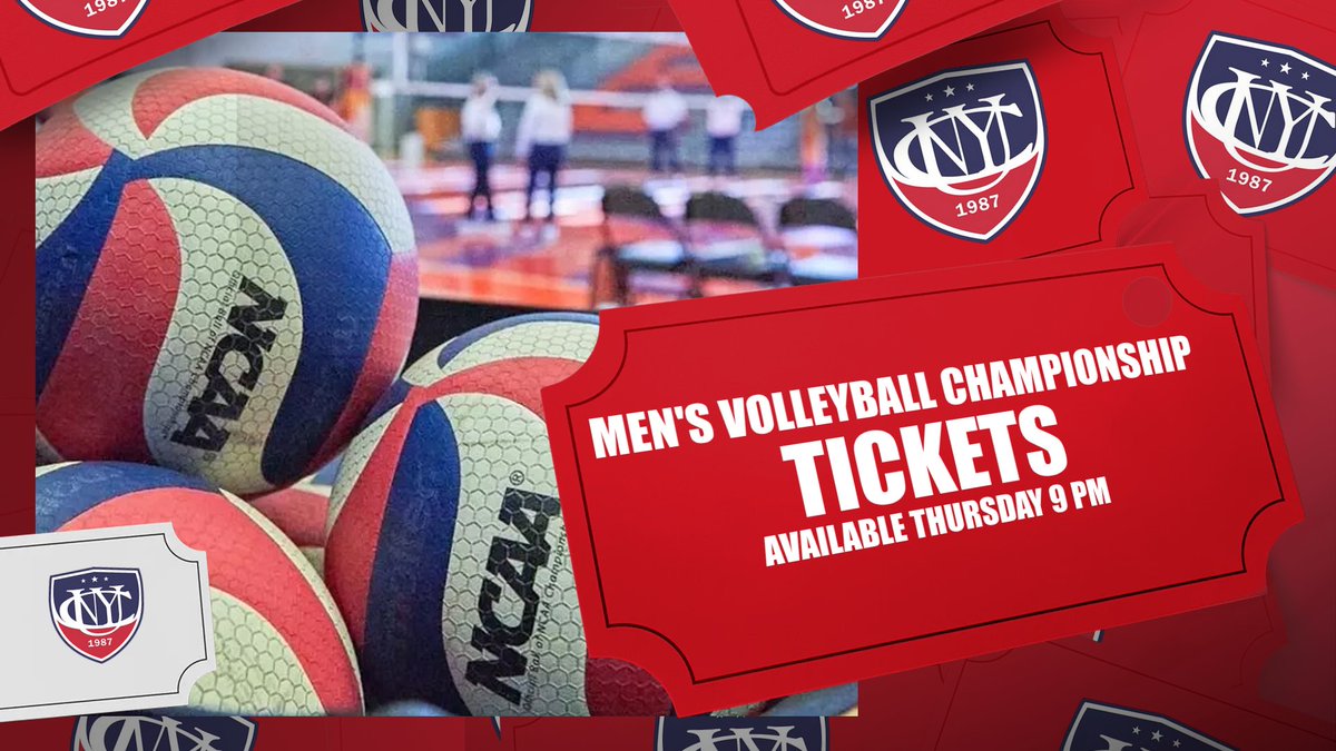 CUNYAC's tweet image. Tickets for Friday night's men's volleyball championship match will go live at 9 pm tonight.

Get your tickets here ➡️ cunyathletics.com/tickets

#d3vb #TheCityPlaysHere #CUNYchamps