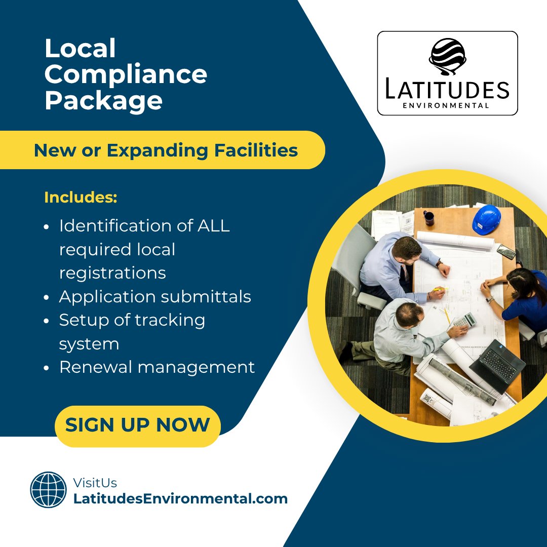 latitudesenv's tweet photo. Local Compliance Check
✔ Identify missing registrations or permits
✔ Review current documentation and records
✔ Highlight potential compliance risks
✔ Provide clear next steps
No pressure—just clarity.
📩 Reach out to schedule a quick compliance check. https://t.co/vkxw6jvghj