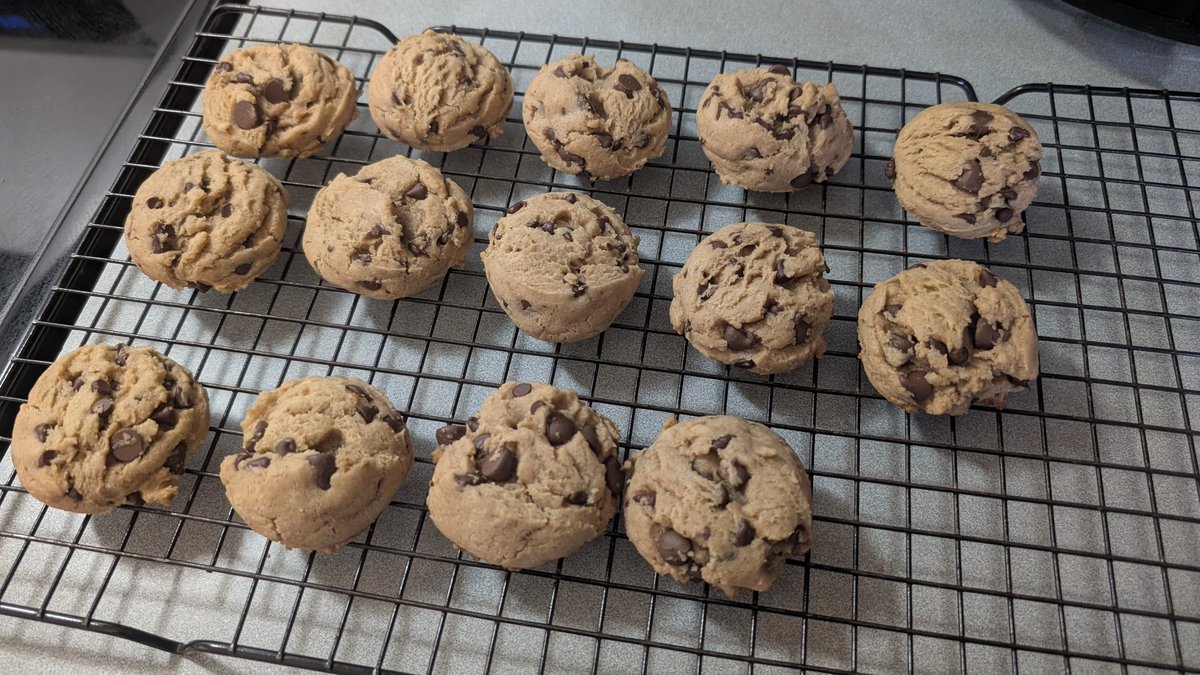 Peanut butter chocolate chip cookies!