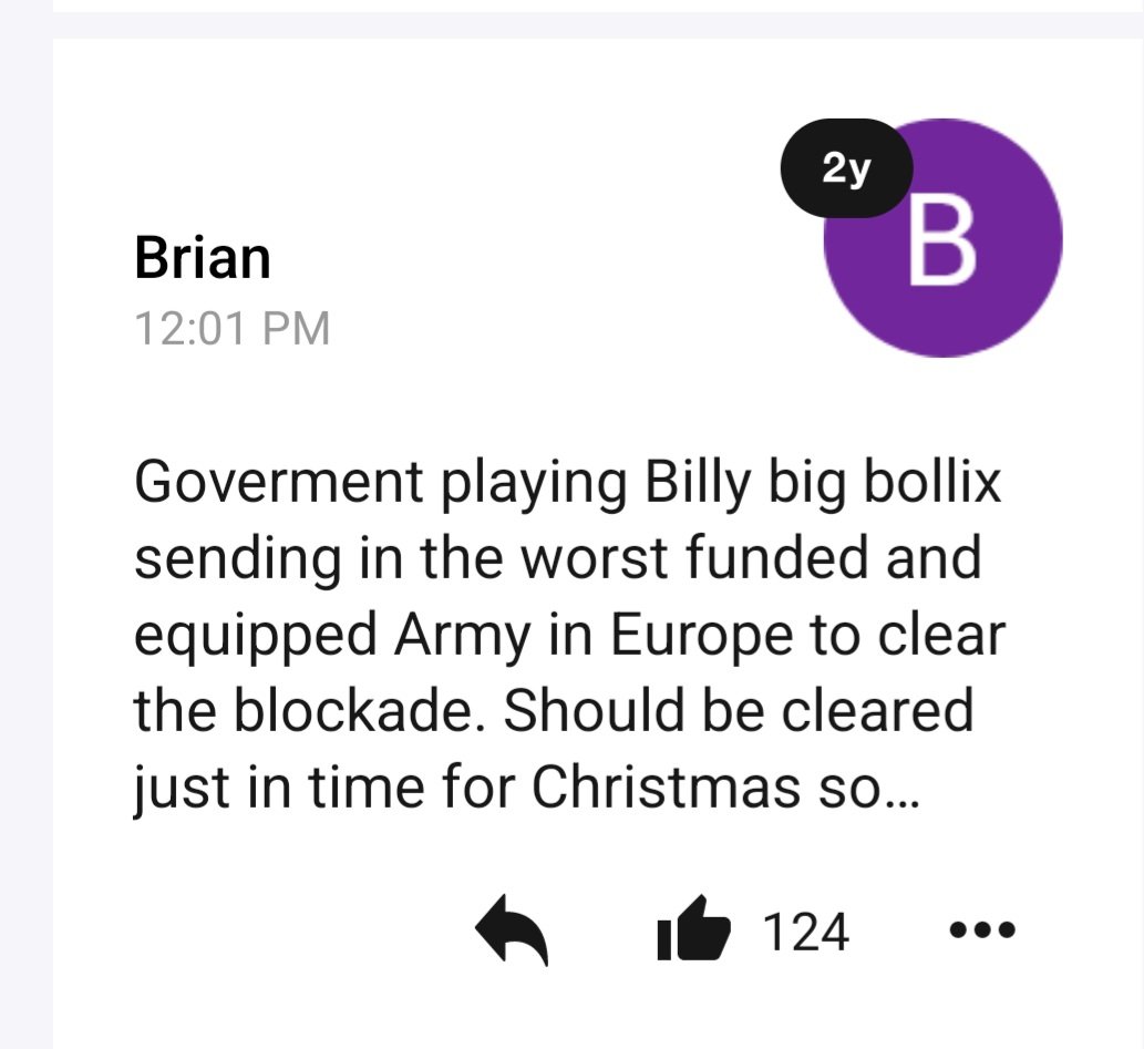 The winning comment on the #fuelprotest