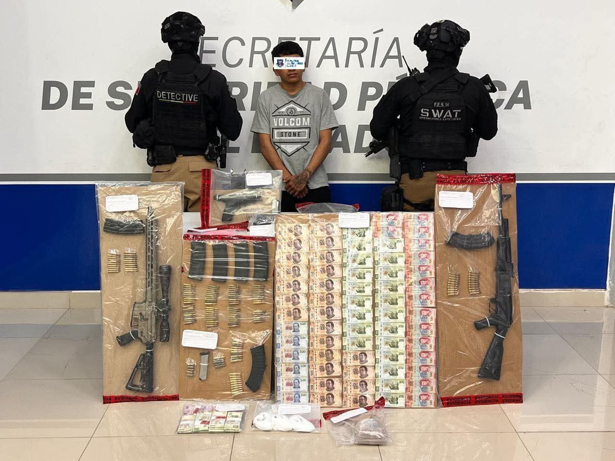 EJTO_FAM_GN's tweet image. #Estatal
La (SSPE), informa que, como resultado de un operativo estratégico implementado en el municipio de Praxedis G. Guerrero, se logró la detención de un presunto generador de violencia, así como el aseguramiento de armas de alto poder, droga y efectivo.