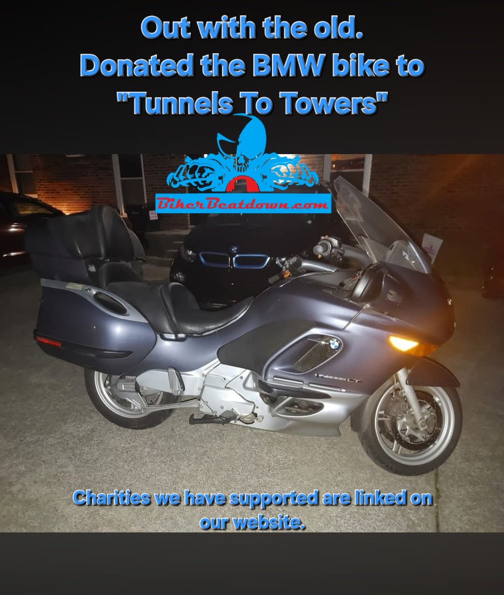 Biker_Beat_Down's tweet image. Out with the old! Donated the BMW bike to @Tunnel2Towers 🏍🛵🛻🚙
You can do the same when it's time to upgrade in your life! #t2t #tunnels2towers #giveback #BikerBeatdown