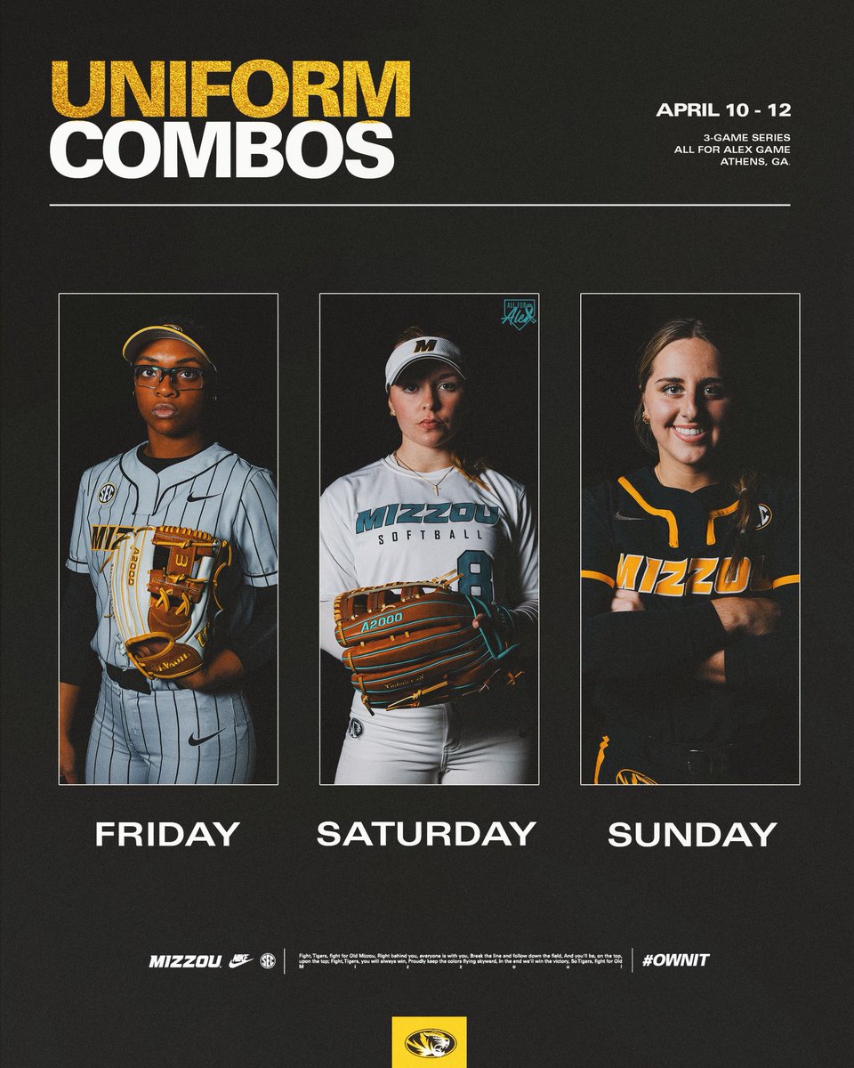 MizzouSoftball's tweet photo. Big Series on Deck against the Dogs ✌️

#MIZ 🐯🥎 | #OwnIt https://t.co/Sc6D9Eygjm
