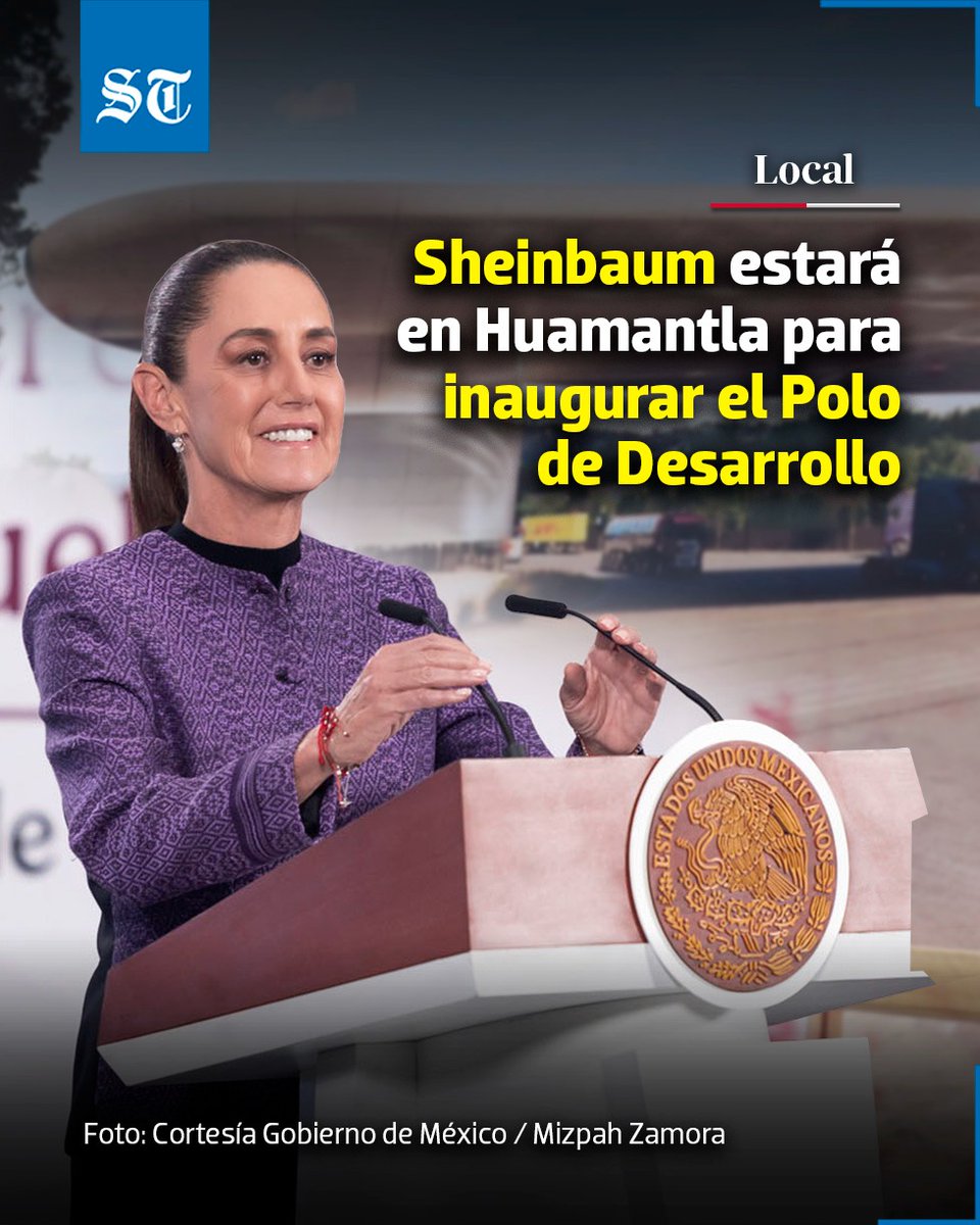 SoldeTlaxcala's tweet image. 🚨 La presidenta Claudia Sheinbaum visitará el estado este 12 de abril para inaugurar el #PoloDeDesarrollo Económico en Huamantla 🏗️

💼 Se trata de un #proyecto estratégico que busca atraer inversiones, generar empleos y fortalecer la economía local

👉 tinyurl.com/ywwtwute