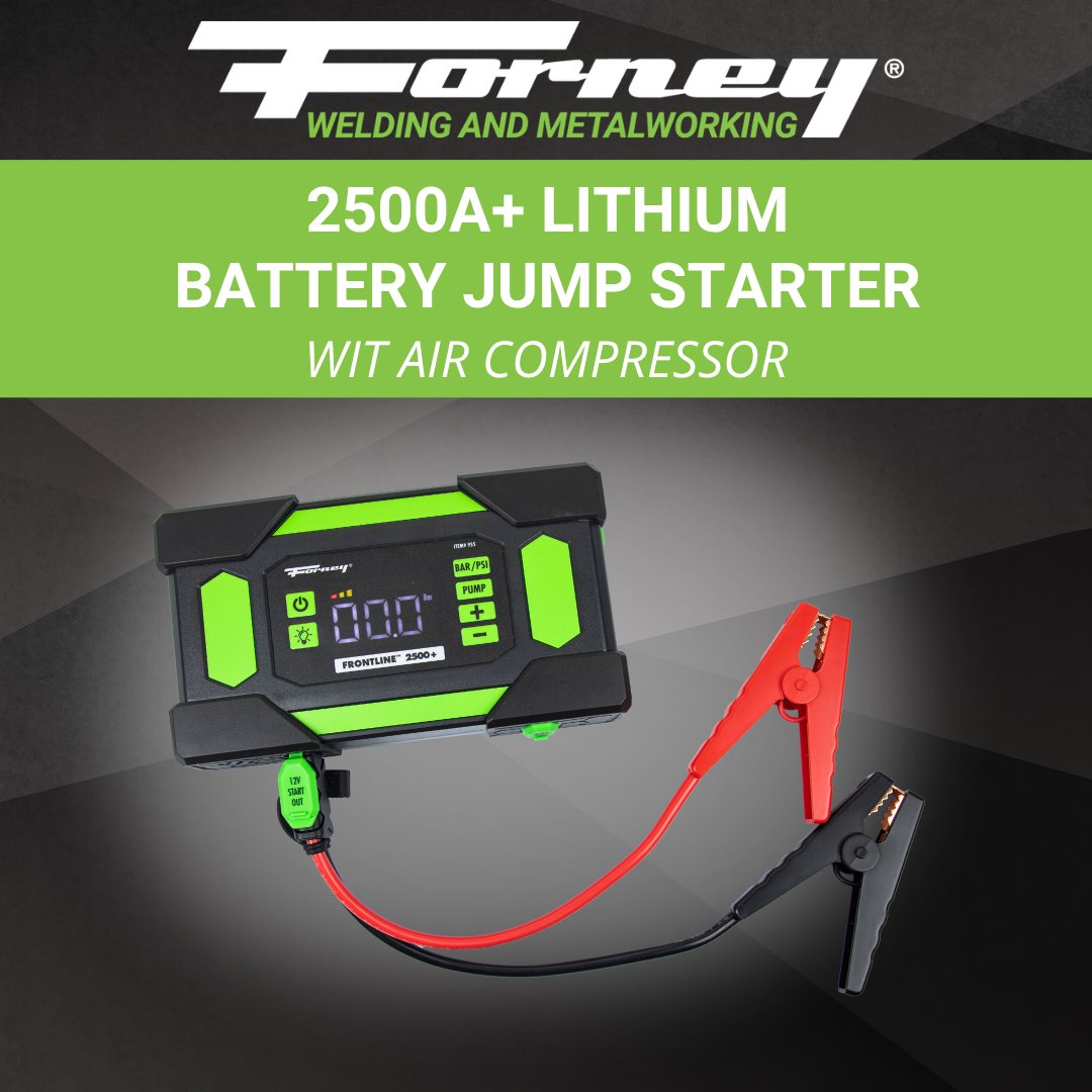 The Frontline™ 2500A+ Jump Starter with Air Compressor delivers serious power, built‑in air, and smart features—so you’re ready anywhere, anytime!

👉 You could win this and much more by entering this week's giveaway! Enter through our Instagram and Facebook!

#ForneyInd