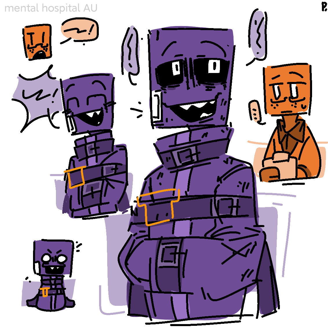 WATERabz's tweet photo. "Happy" purple madman.
(Mental hospital AU)
#dsaf #dsafau #dsafdave #davemiller #dsafjack #jackkennedy #davesport #dayshiftatfreddy https://t.co/c2DQohcz4B
