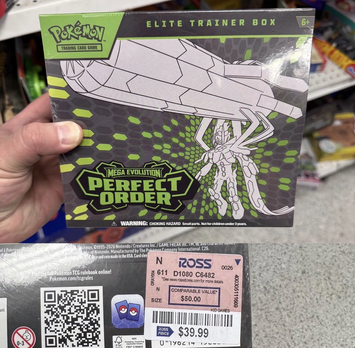 DisTrackers's tweet image. Ross stores are getting in Pokémon Perfect Order ETBs &amp;amp; only $40!
.
Credit @inpursuitoftoys #Pokemon #TradingCards #Collectibles #TCG