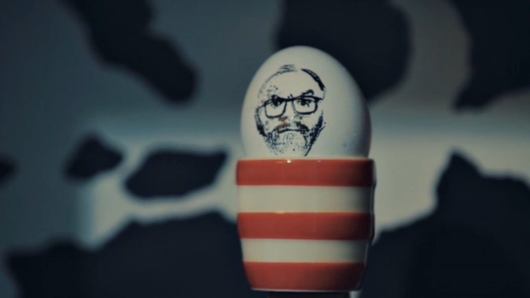 fairytaledegree's tweet image. Joel Domett’s egg task, a thread:
#Taskmaster
