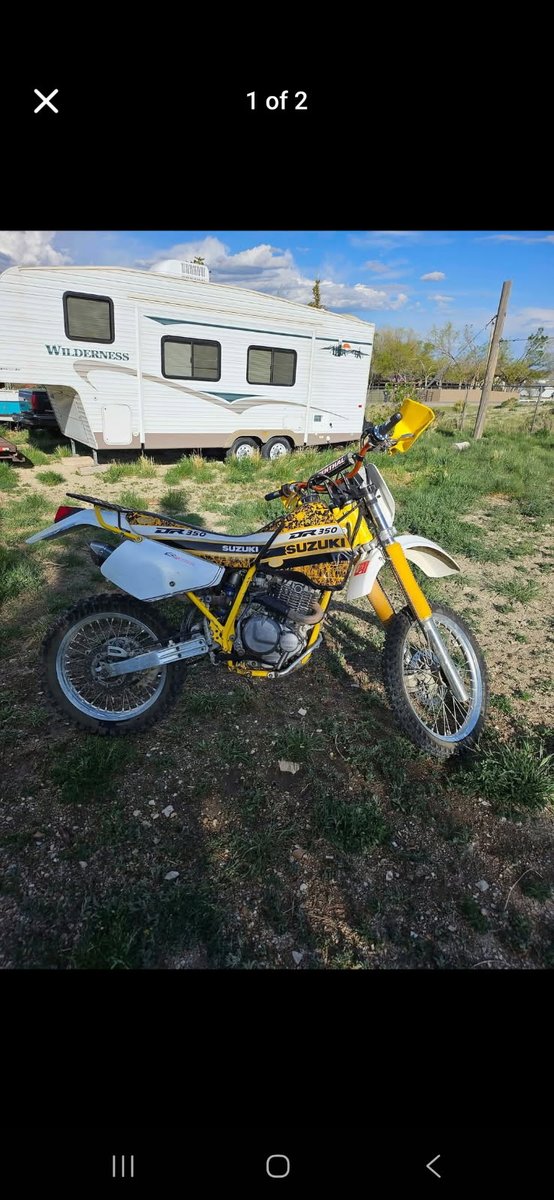 sweetwaterso's tweet photo. 🚨 BOLO: Stolen 1990 Suzuki DR350, yellow/black/white, from Clearview Acres west of Rock Springs. Ref: case no. S26-07178.

More here: https://t.co/uXJSoSuyfb https://t.co/0kVySPzUXw