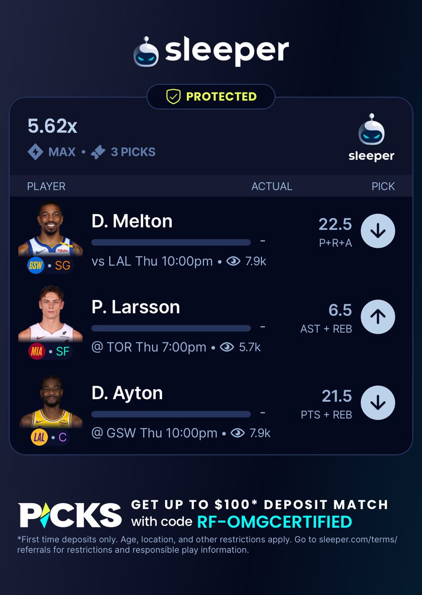 JaayPicks's tweet photo. free sleeper pick trail ! #prizepicks #sleeper #underdog https://t.co/jt0ERzNo79