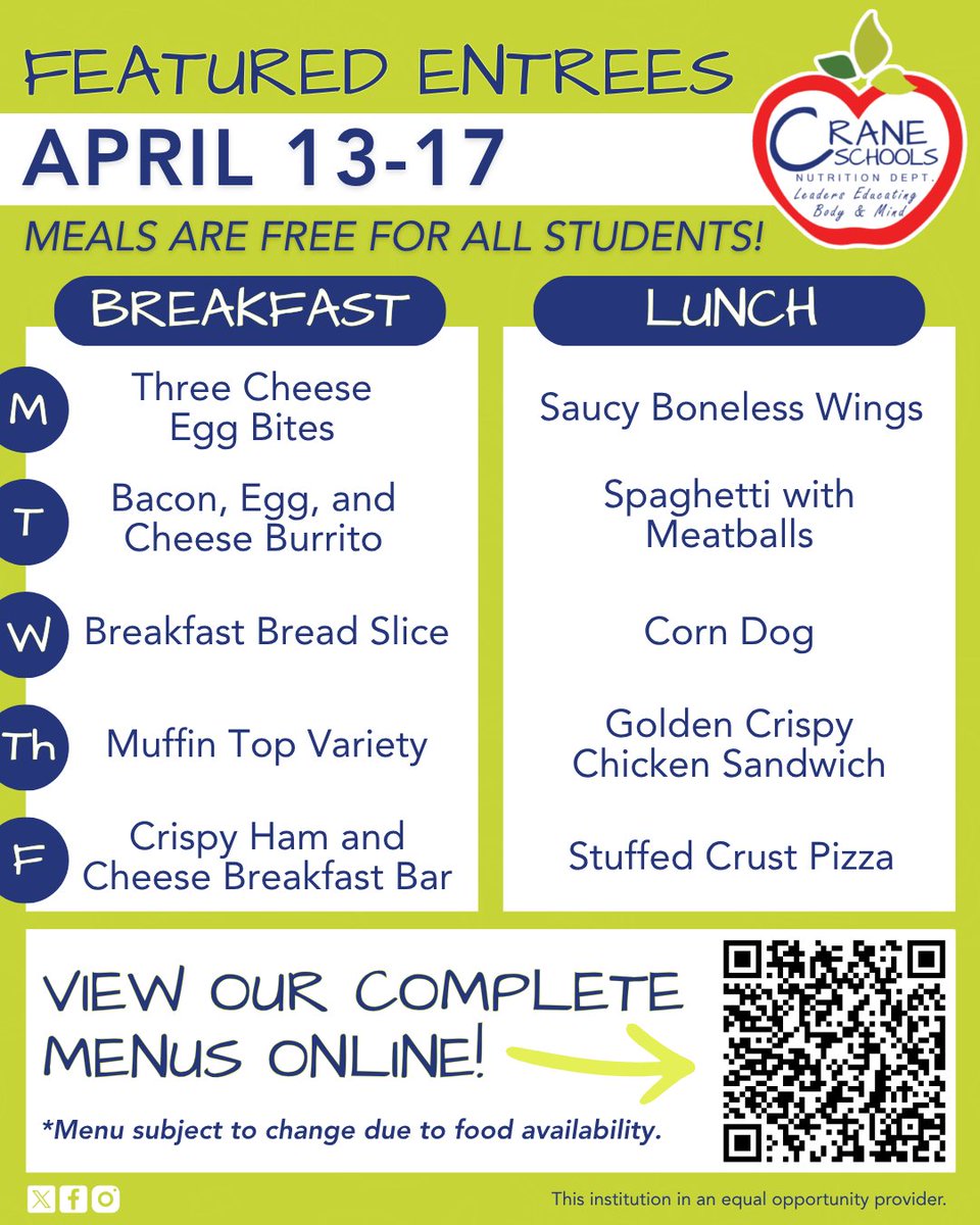 Crane Schools Nutrition tweet media