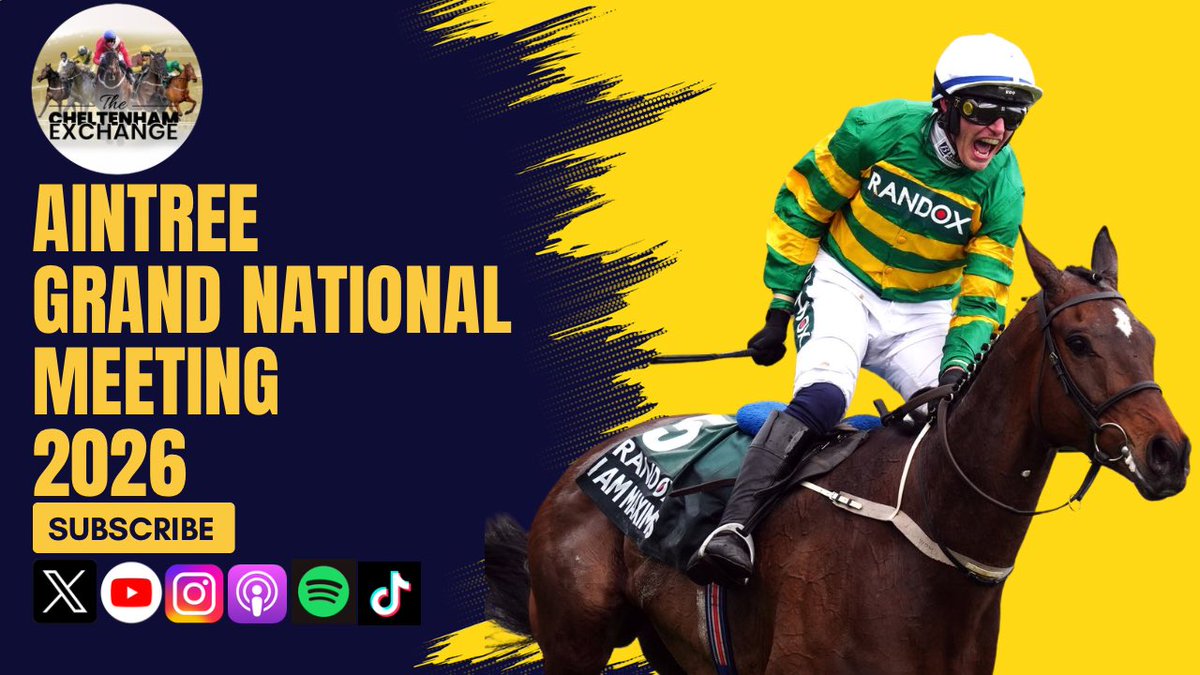 Cheltenham_Ex's tweet photo. 🐎Evening Night Owls

Our Aintree Grand National Preview for 2026 has been recorded, and will go live on YouTube and our Podcast channels tomorrow at 8am.

@AlexCheltEx @OJCheltEx &amp; @RacingBossman preview the racing for Friday and Saturday

Don’t Miss it! https://t.co/uBtCE1kSzG