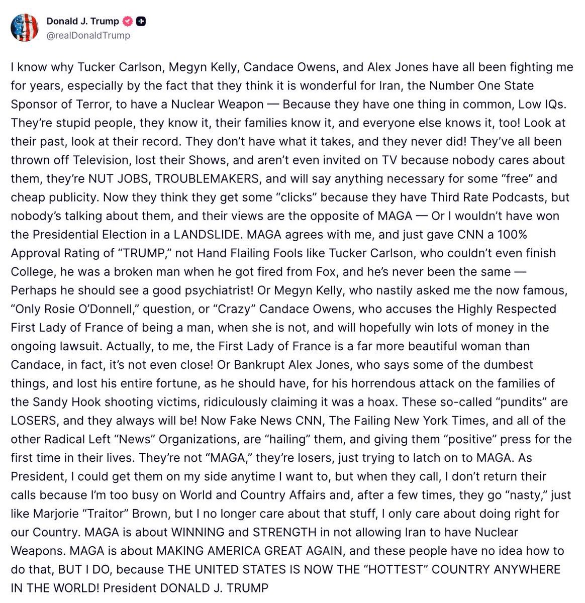 Donald J Trump Posts TruthSocial tweet media