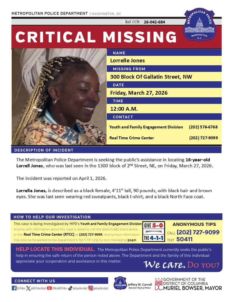 DC Police Department tweet media