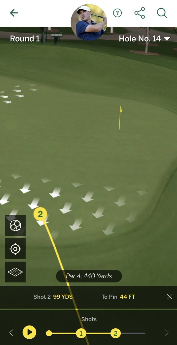 BKoepkaTracker's tweet photo. Hole 14: Great tee ball, he only had 111 yards to the pin and I think he's missed his landing spot and the green rejected it

44 feet for BIRDIE 🚨 https://t.co/pASeWDpjNb