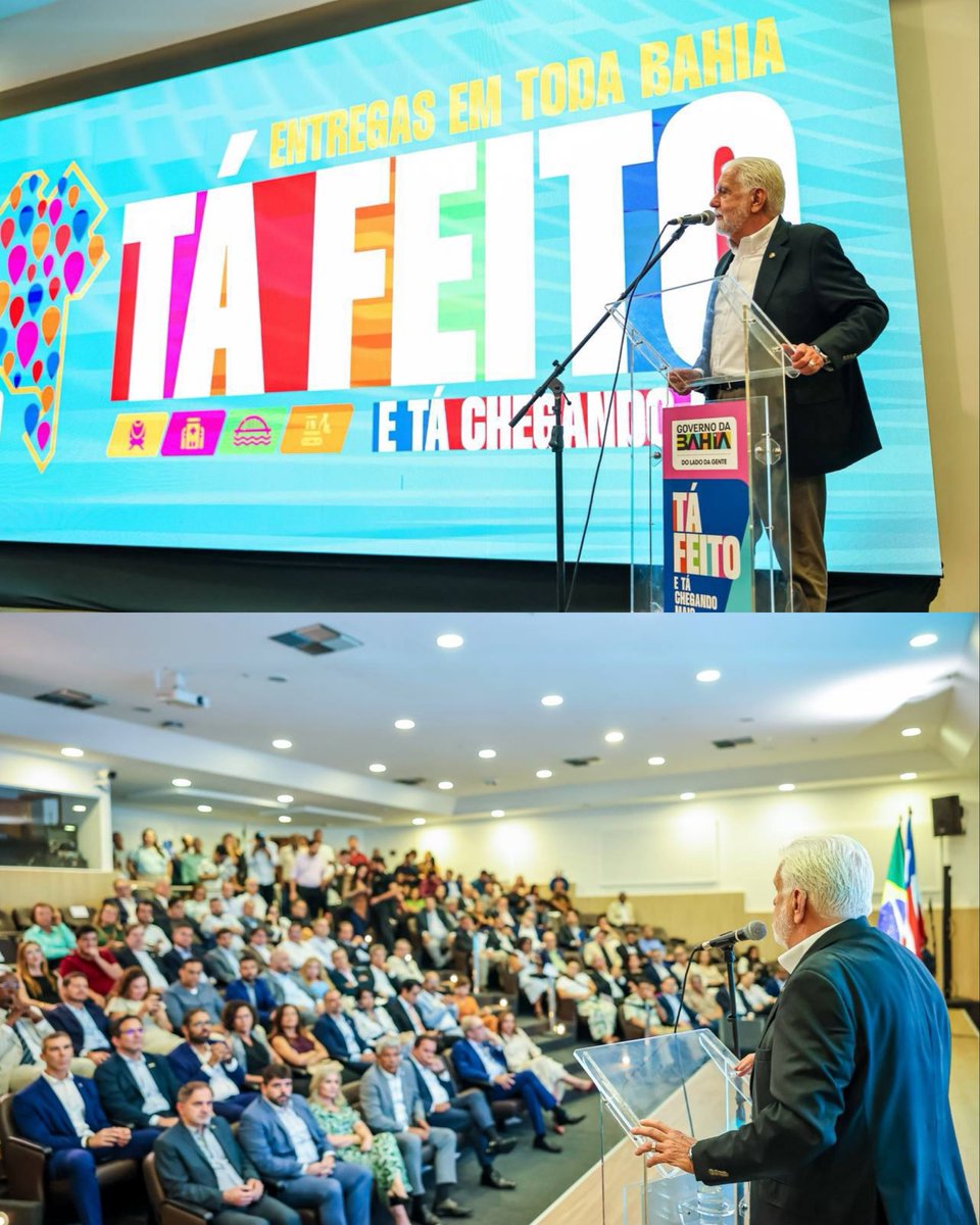 jaqueswagner's tweet image. TÁ FEITO! ✅ E AINDA TEM MAIS 🚀

Acompanhei hoje o anúncio de um grande pacote de entregas para toda a Bahia. Tá feito na #Saúde 🏥, com destaque para o Hospital Litoral Norte em Alagoinhas, na #Educação 📚 com novas escolas em tempo integral, e na #Infraestrutura 🚧 com obras