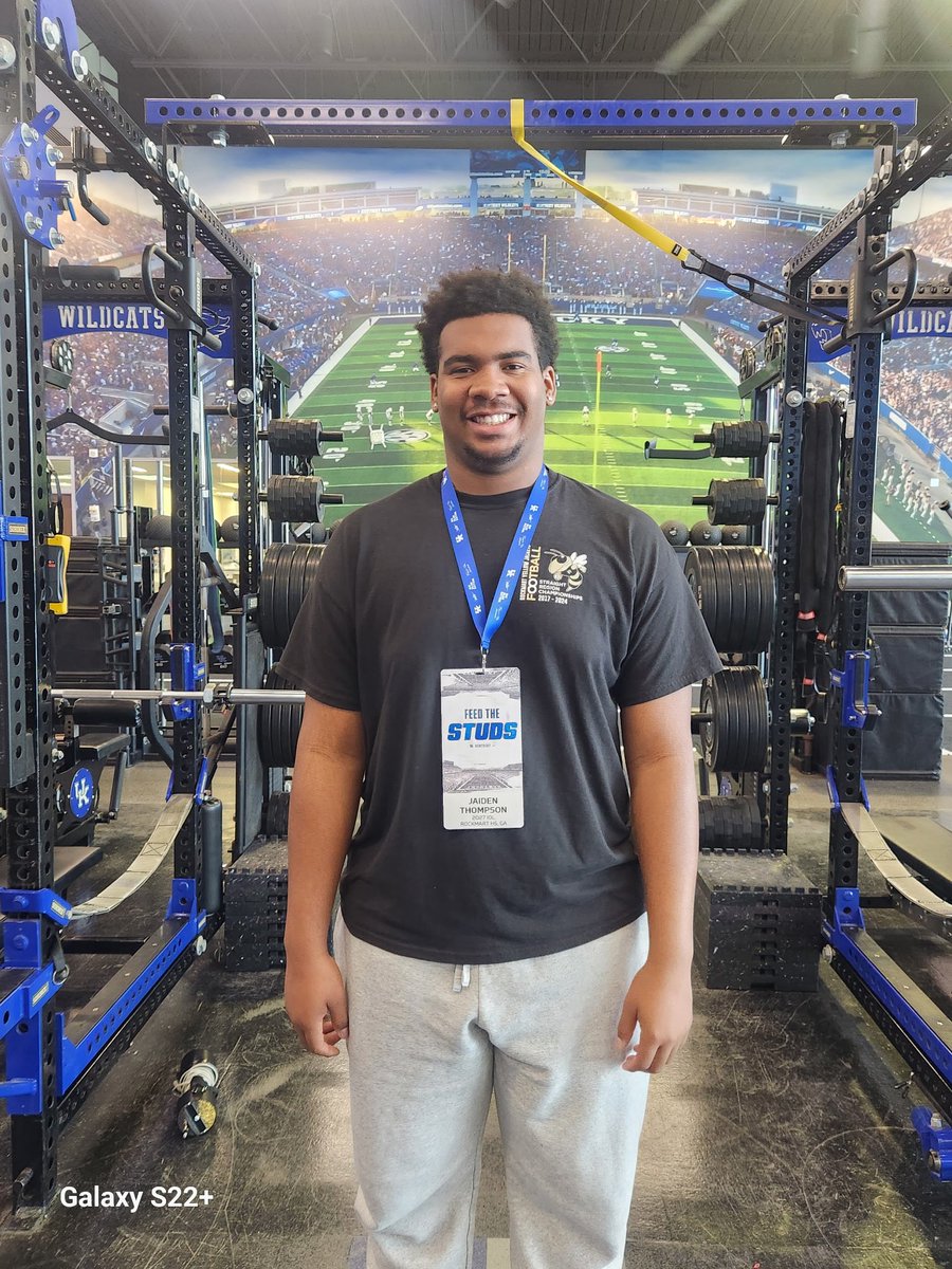 CoachFendley75's tweet image. 2027 Yellow Jacket OL @jaidentttt had a visit to @UKFootball over spring break! Football season is right around the corner. @Coachkdantzler @NwGaFootball @RecruitGeorgia
