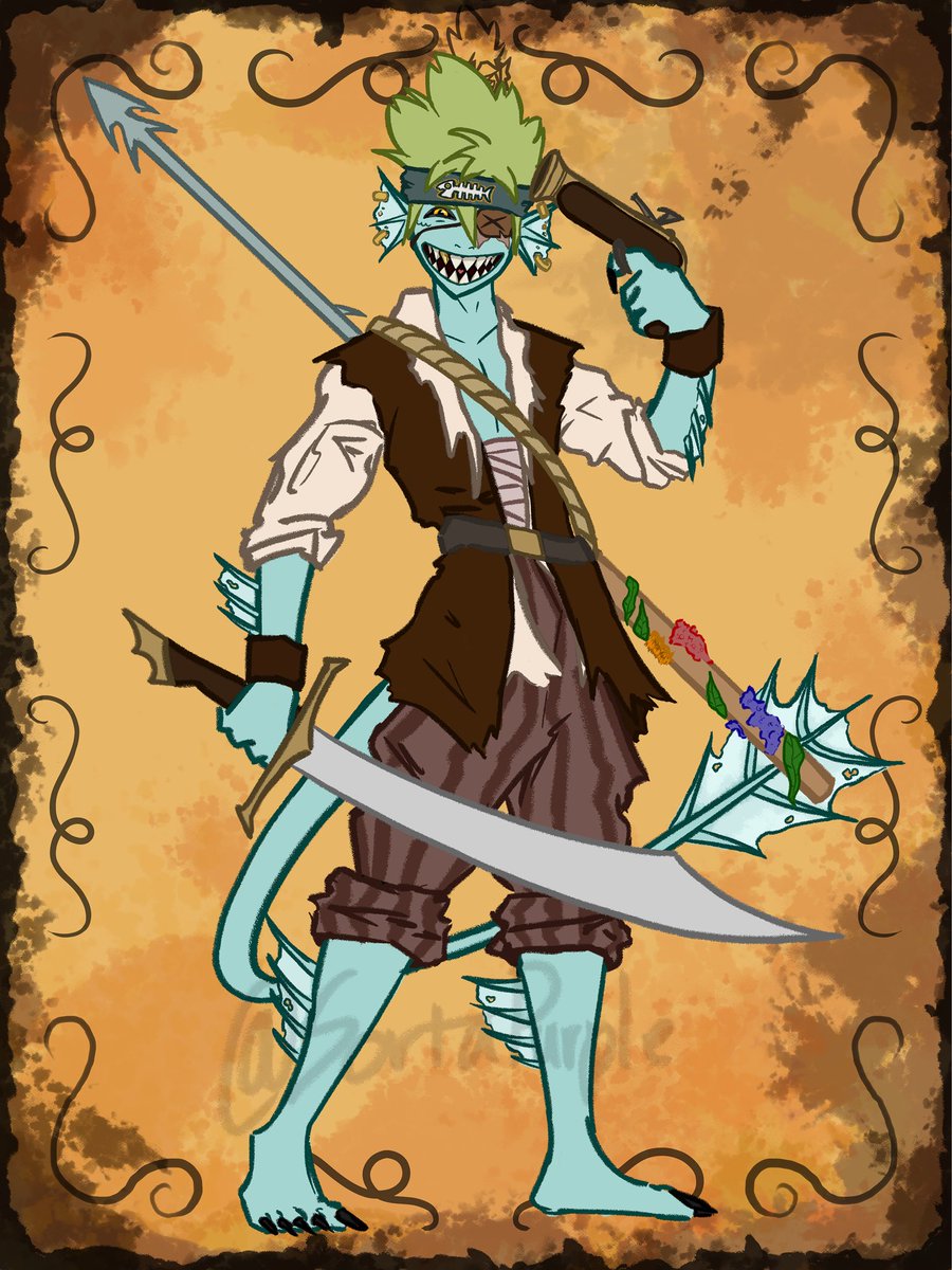 SortaPurple's tweet photo. Here is another one of my characters! Fennek the Sea Fox! He is an 5’2” Azarketi Pirate!
#art #artist #digitalart #ocs #dungeonsanddragons #fantasy https://t.co/7B47WFwdGH