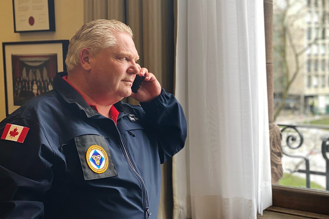 TDotResident's tweet image. #ONpoli 

By my count, Doug Ford has been given at least a dozen custom jackets with his name on them!!!