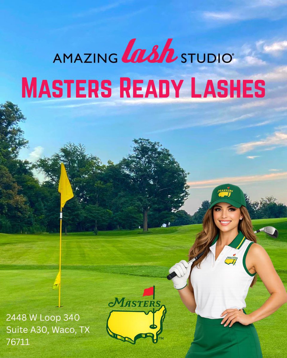 AmazingLashWaco's tweet image. Tee off in style this Masters weekend! 

Glam it up for your golf watching party.

 🎉 ⛳️ ✨ ✨ 

☎️ 254-777-5274 with any questions and to book your lash appointment in Waco.

#amazinglashstudio #lashlift #lashes #eyelashextensions #beauty #beautytips #waco #baylor #wacotx